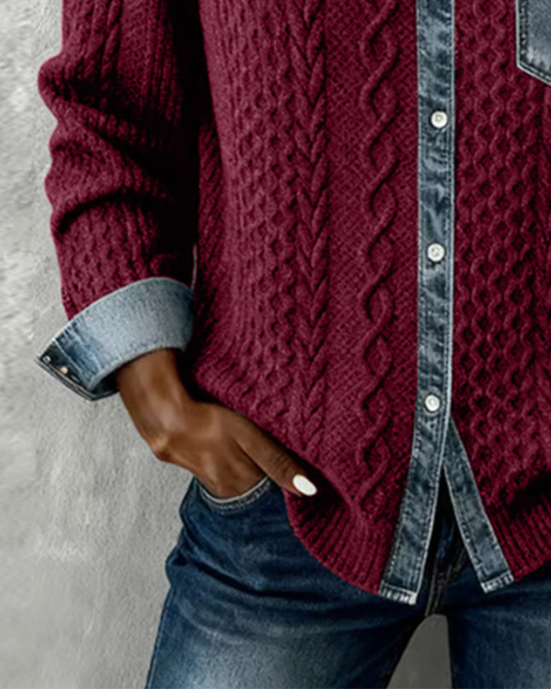 Zinnara | Patchwork Button-Up Shirt