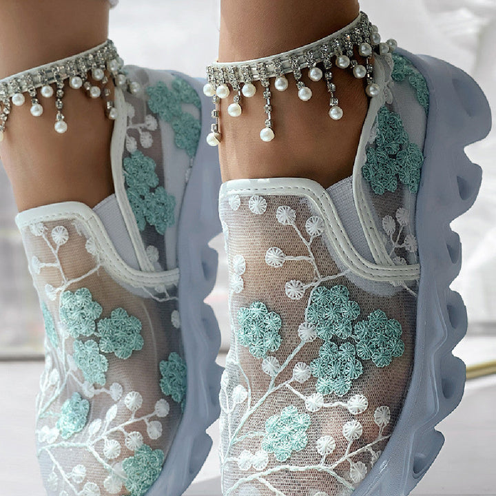 Léonie™ フローラルレース スニーカー