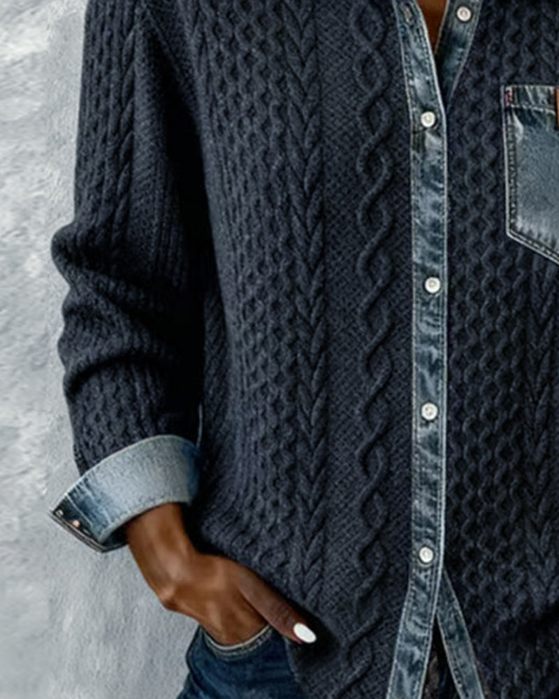 Zinnara | Patchwork Button-Up Shirt