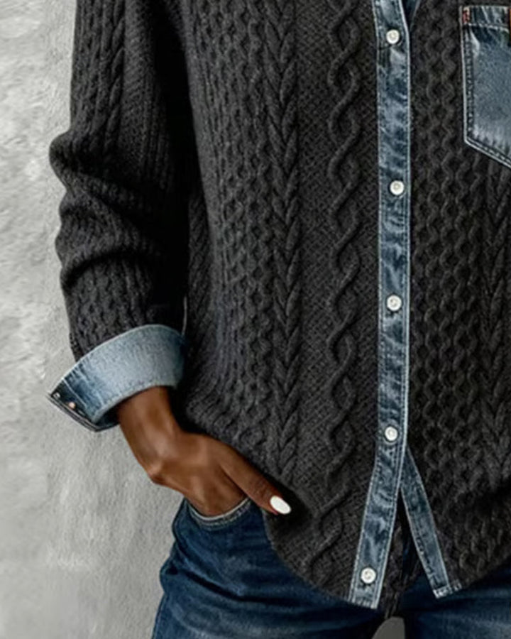 Zinnara | Patchwork Button-Up Shirt