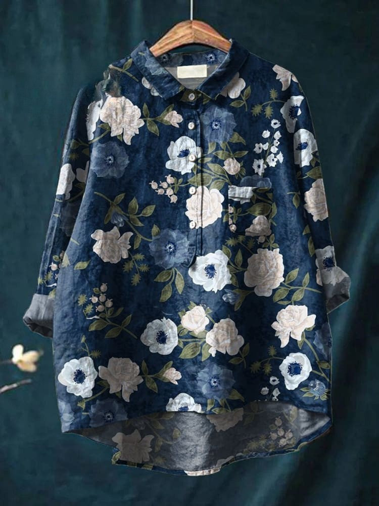 Nuitelle™ 花柄 シャツブラウス
