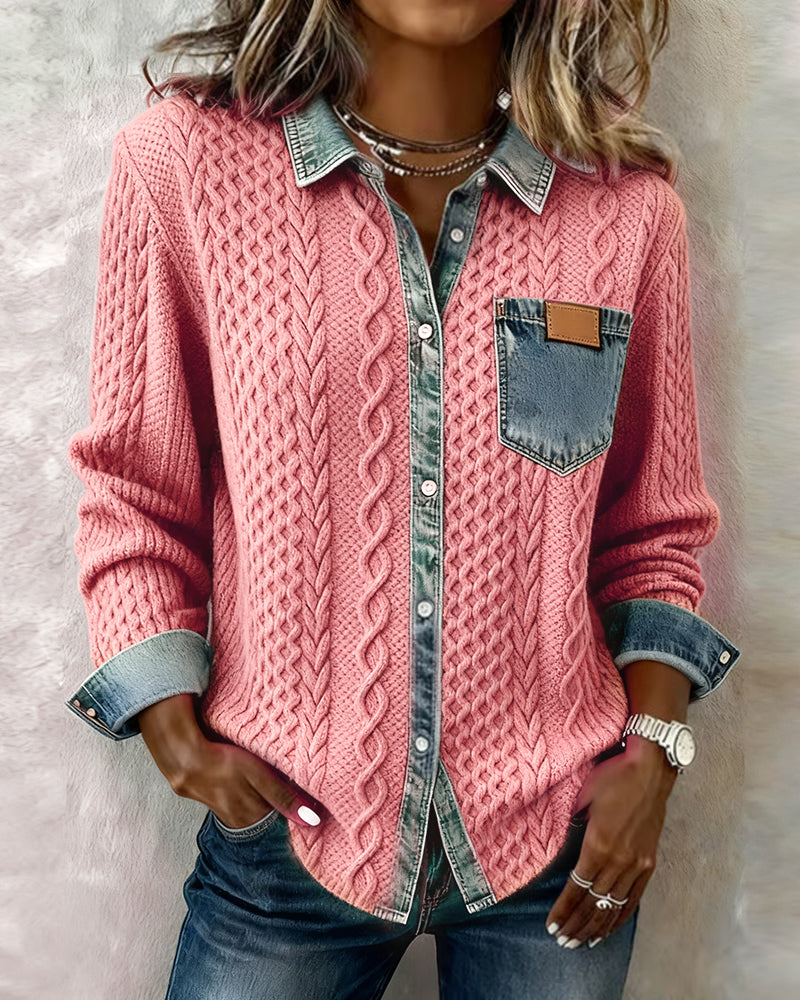Zinnara | Patchwork Button-Up Shirt