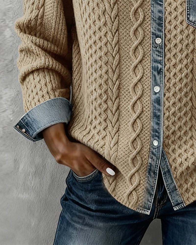 Zinnara | Patchwork Button-Up Shirt