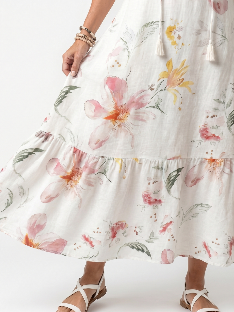 Tierelle™ ティアード 花柄ワンピース