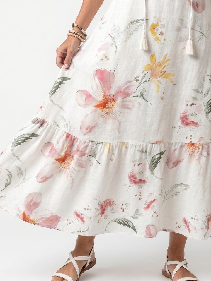 Tierelle™ ティアード 花柄ワンピース