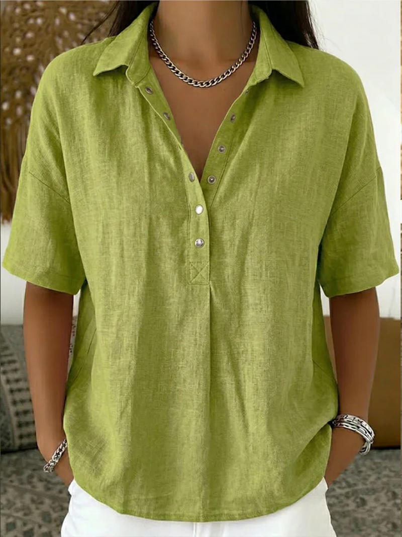 Noelle | Blouse with Collar and Button Details