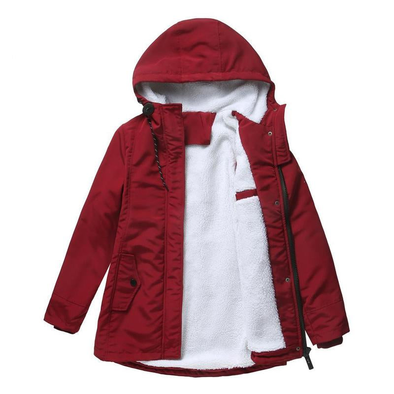 AMINA™ - Thick Winter Coat with Hood and Quilted Lining for Winter Warmth