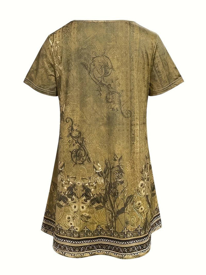 Fiorelle™ 花柄プリント ゆったりTシャツ