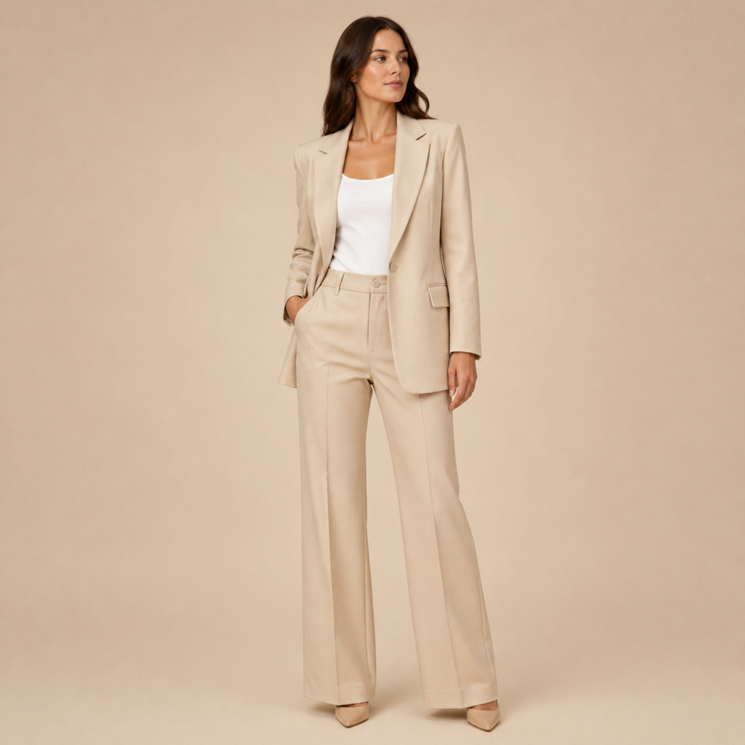 Voinette | Blazer And Flared Pants Set