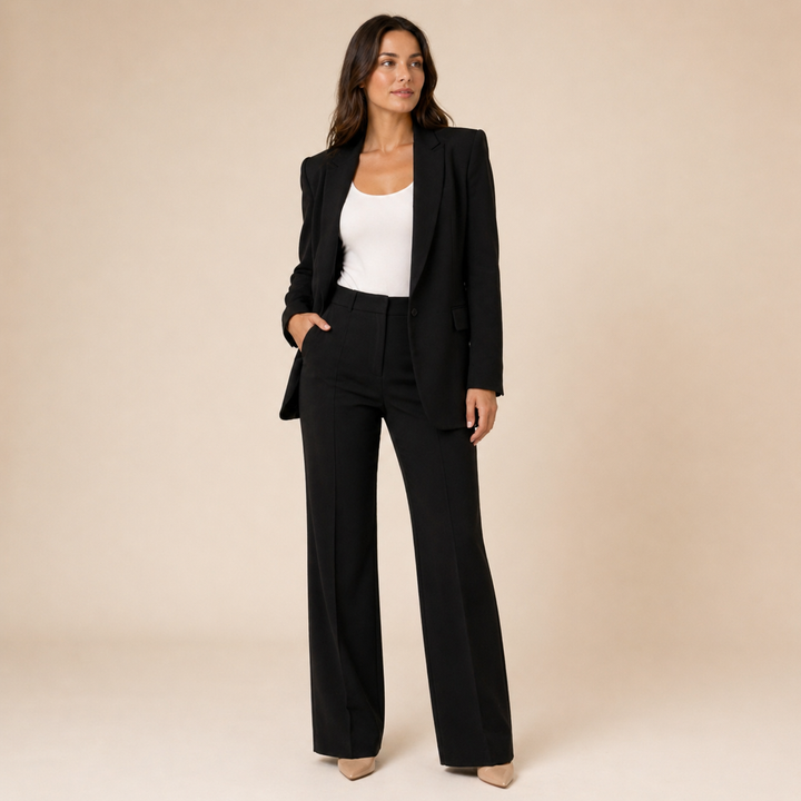 Voinette | Blazer And Flared Pants Set