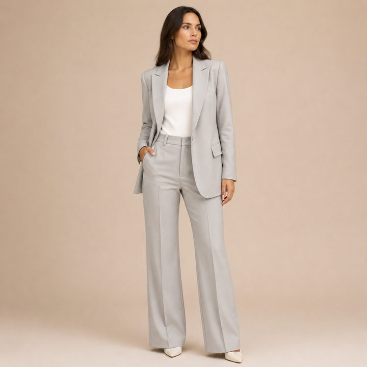 Voinette | Blazer And Flared Pants Set