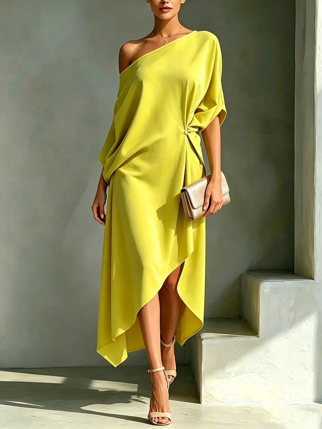 Camirelle™ アシンメトリー エレガントワンピース