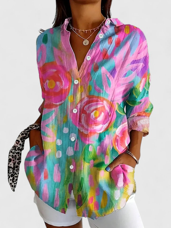 Arissa | Artistic Button-Up Blouse