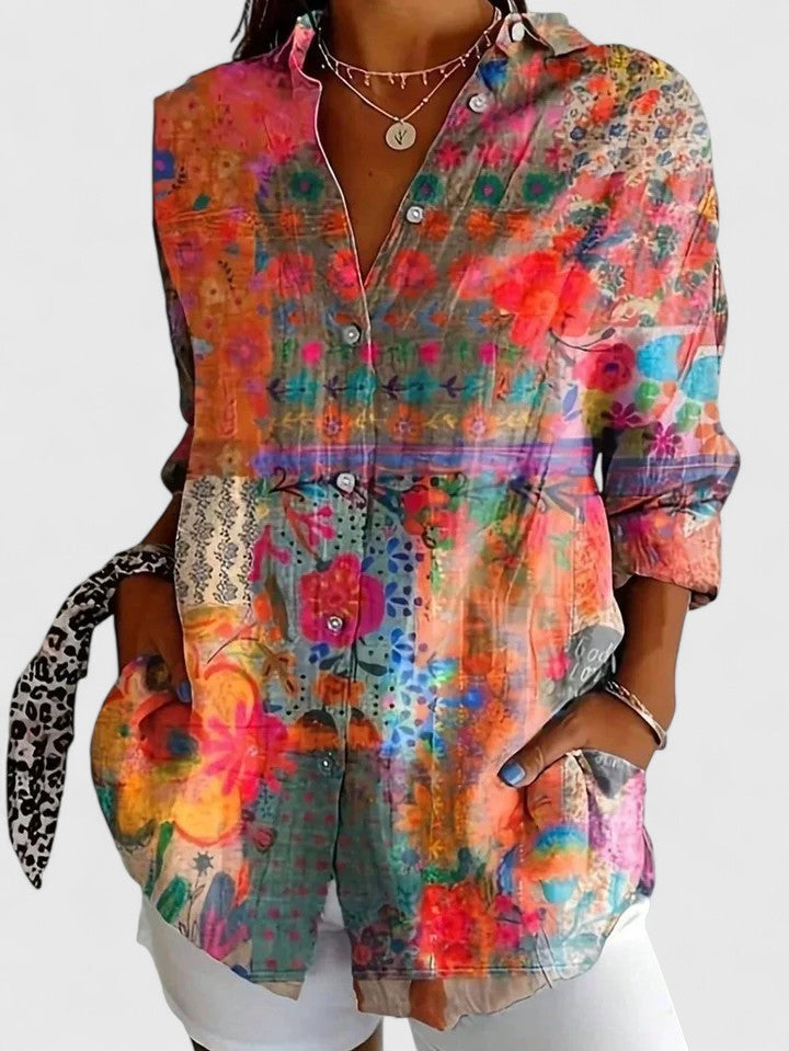 Arissa | Artistic Button-Up Blouse