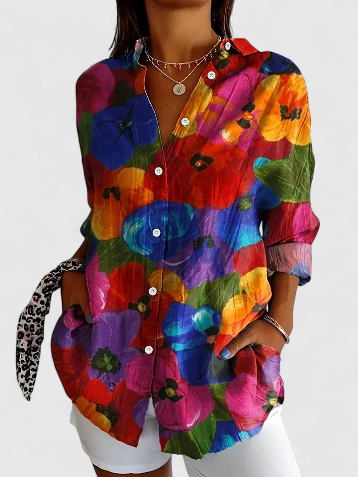 Arissa | Artistic Button-Up Blouse