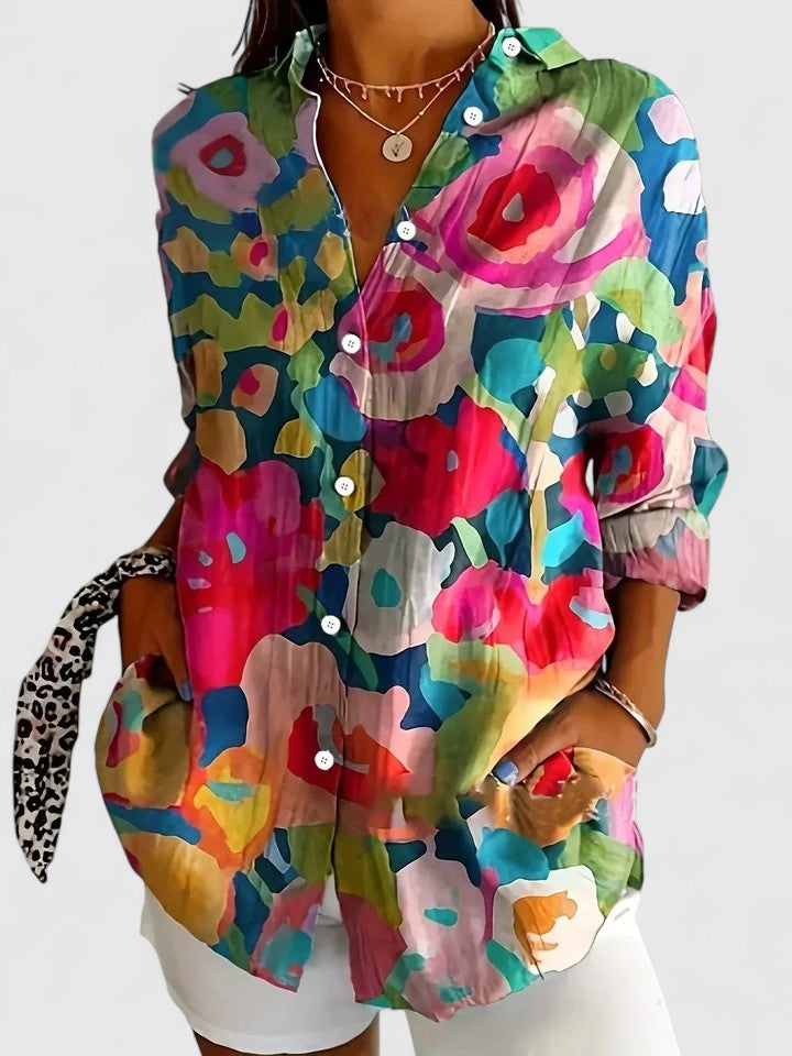 Arissa | Artistic Button-Up Blouse