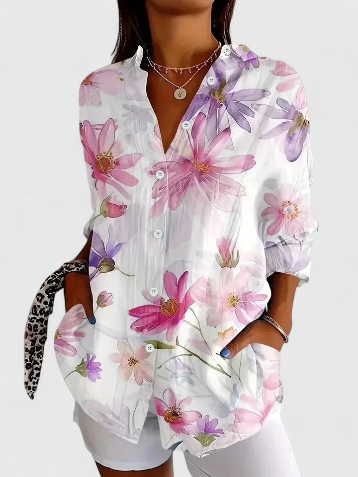 Arissa | Artistic Button-Up Blouse