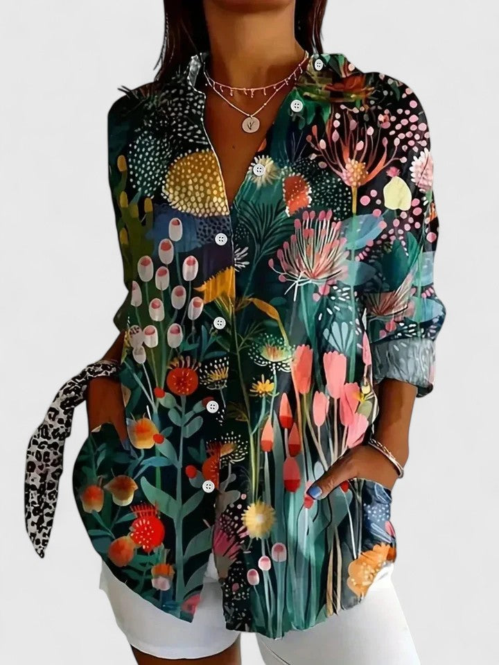 Arissa | Artistic Button-Up Blouse