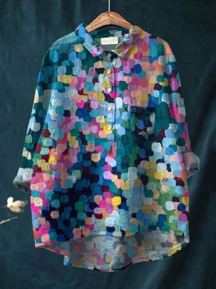 Confettelle™ ドット柄 シャツブラウス