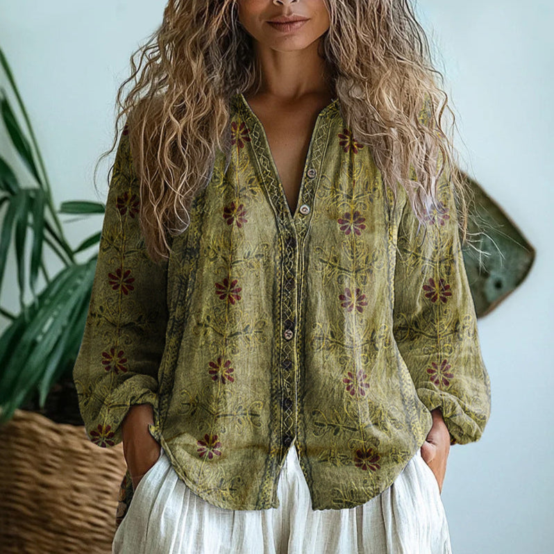 Mirelle | Boho Printed Tunic Blouse