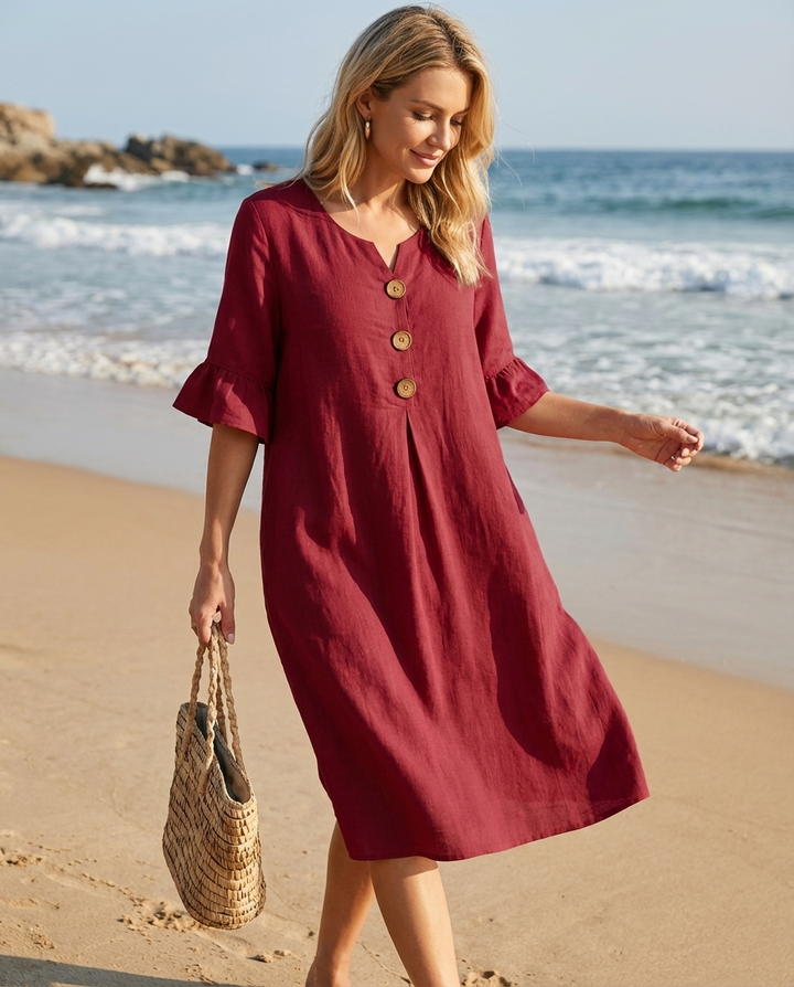 Novelle | Button Front Summer Dress