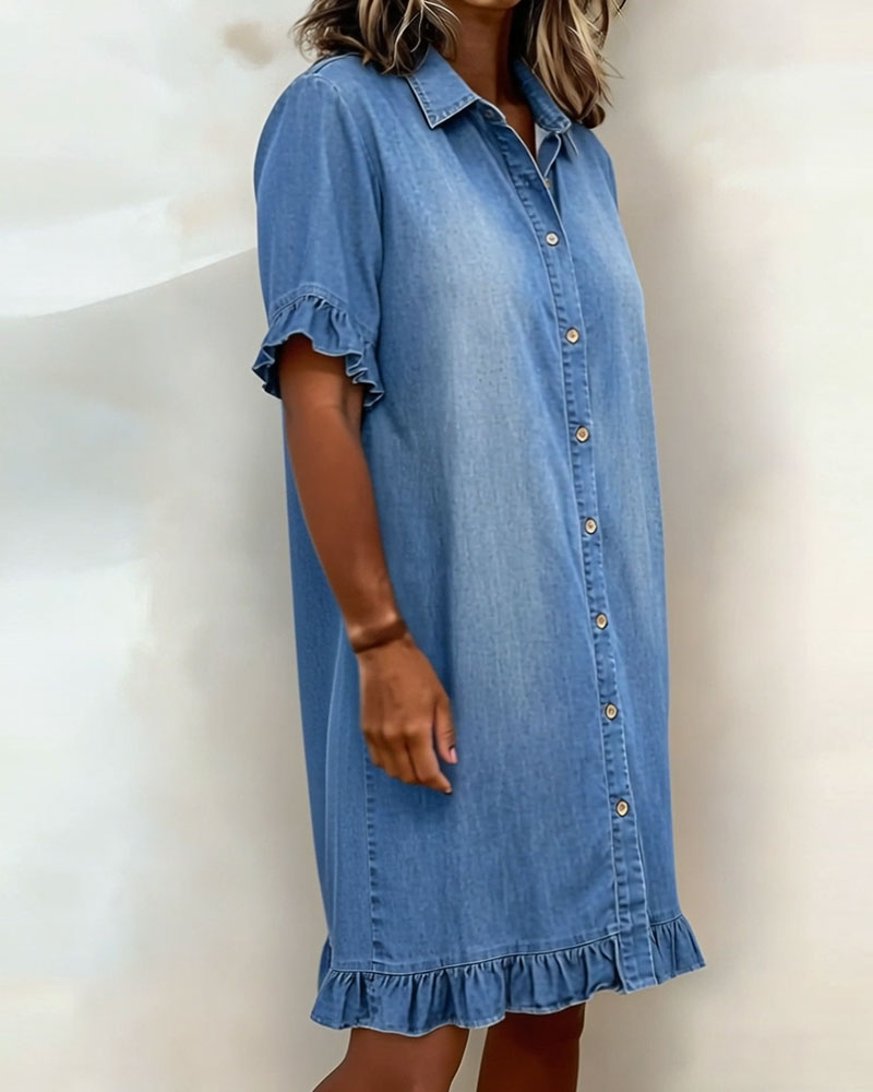 Elodie | Ruched Shirt Dress