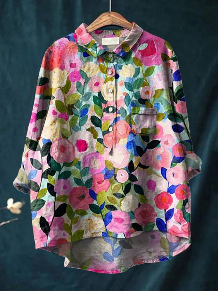 Bouquetelle™ 花柄 シャツブラウス