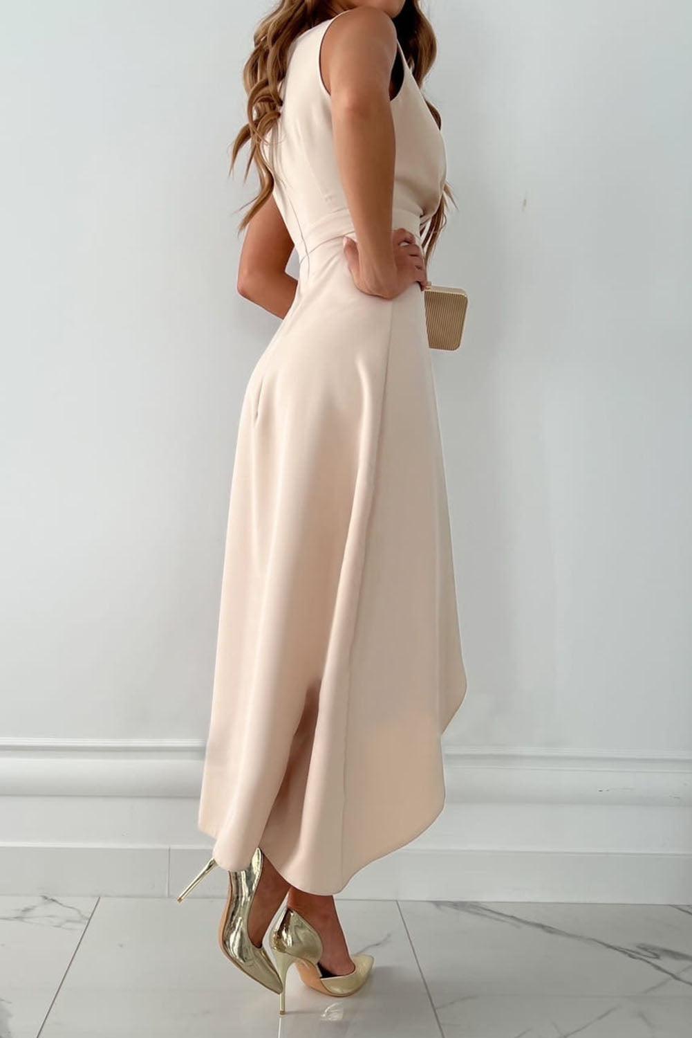 Charlenne™ Vネック ラップワンピース