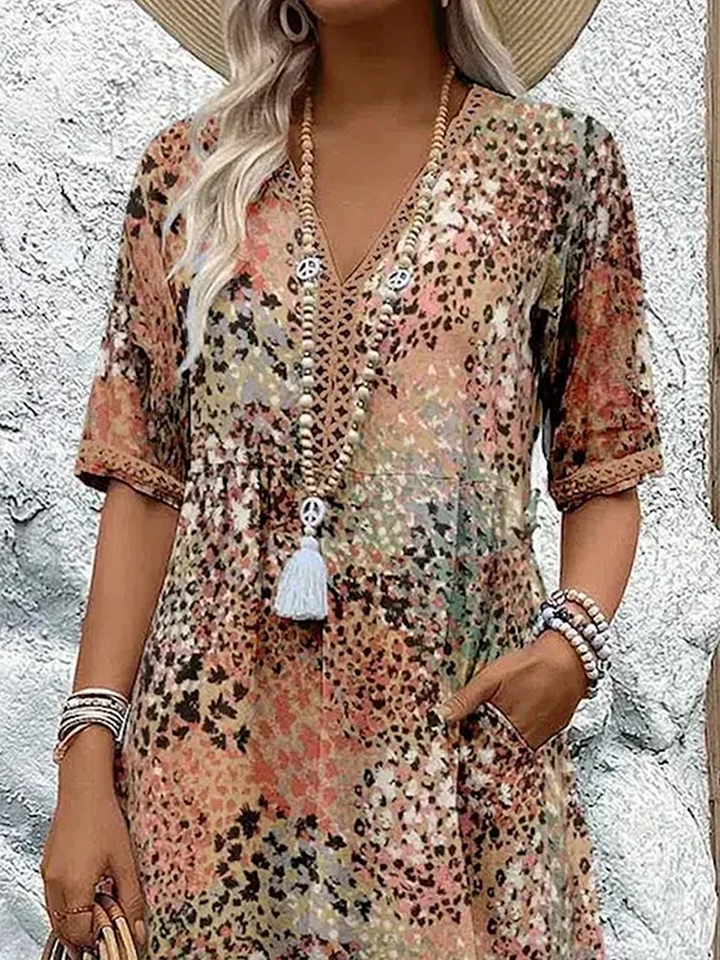 Alira | Elegant Printed Midi Dress