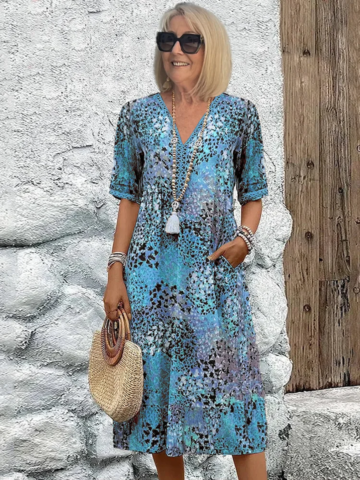 Alira | Elegant Printed Midi Dress