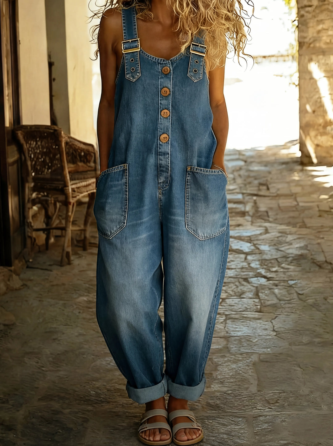Rovina | Casual Denim Jumpsuit