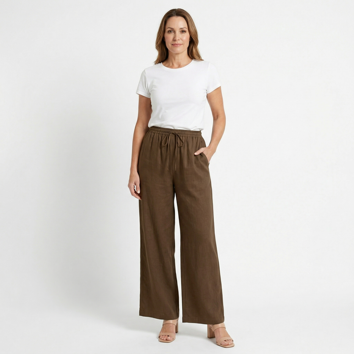 VIRENA™ – Relaxed Lightweight Wide Leg Summer Trousers