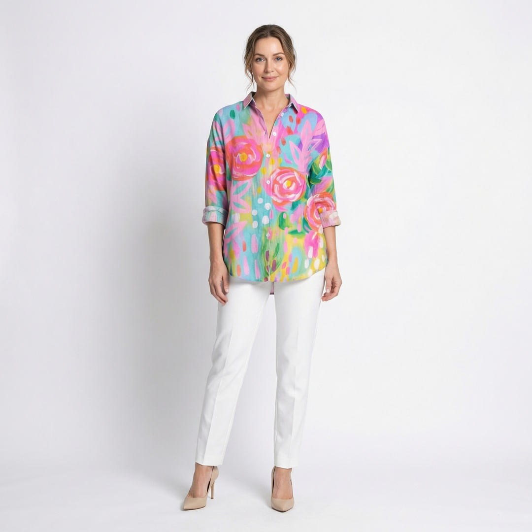 Arissa | Artistic Button-Up Blouse