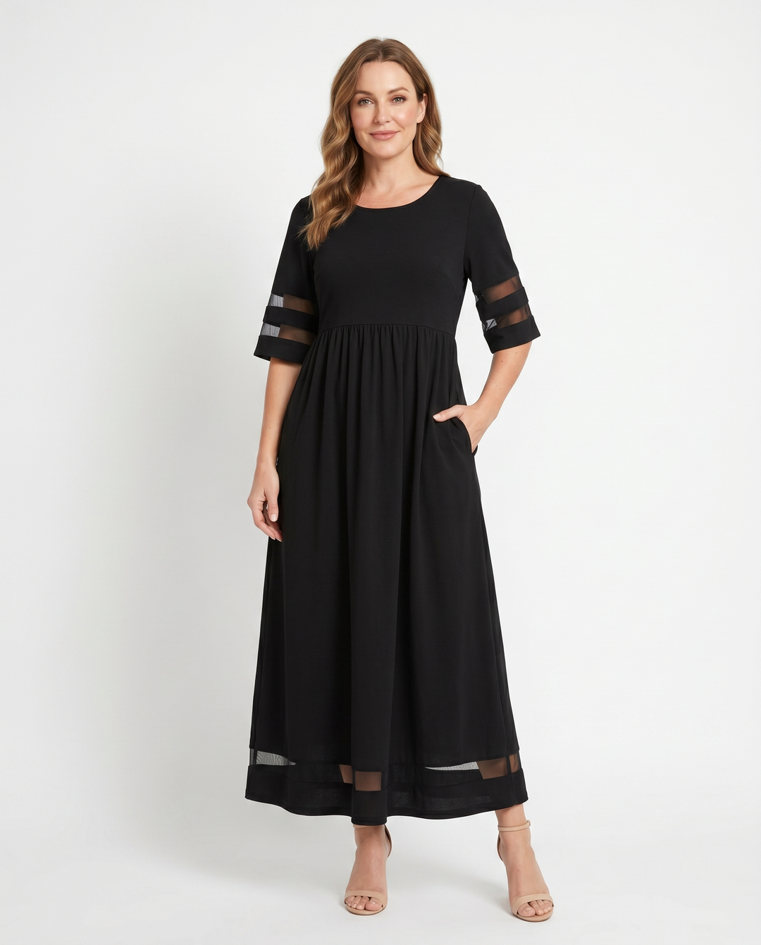 Aubrey™ – Flattering Tummy-Smoothing Midi Dress