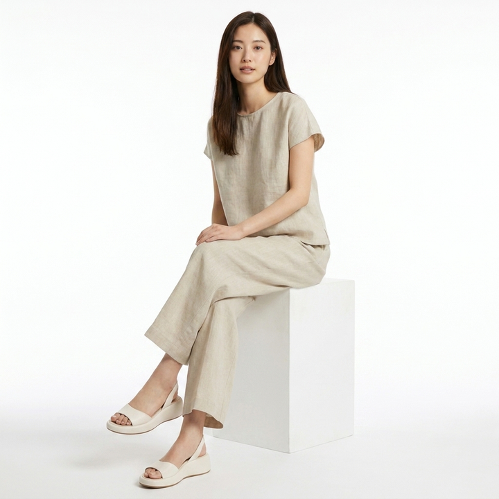 Mizuki jurk gedragen door model