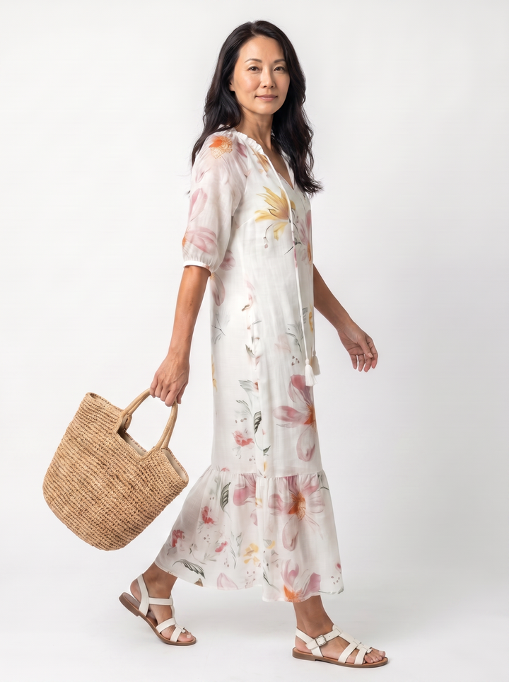 Tierelle™ ティアード 花柄ワンピース