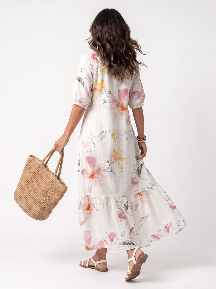 Tierelle™ ティアード 花柄ワンピース